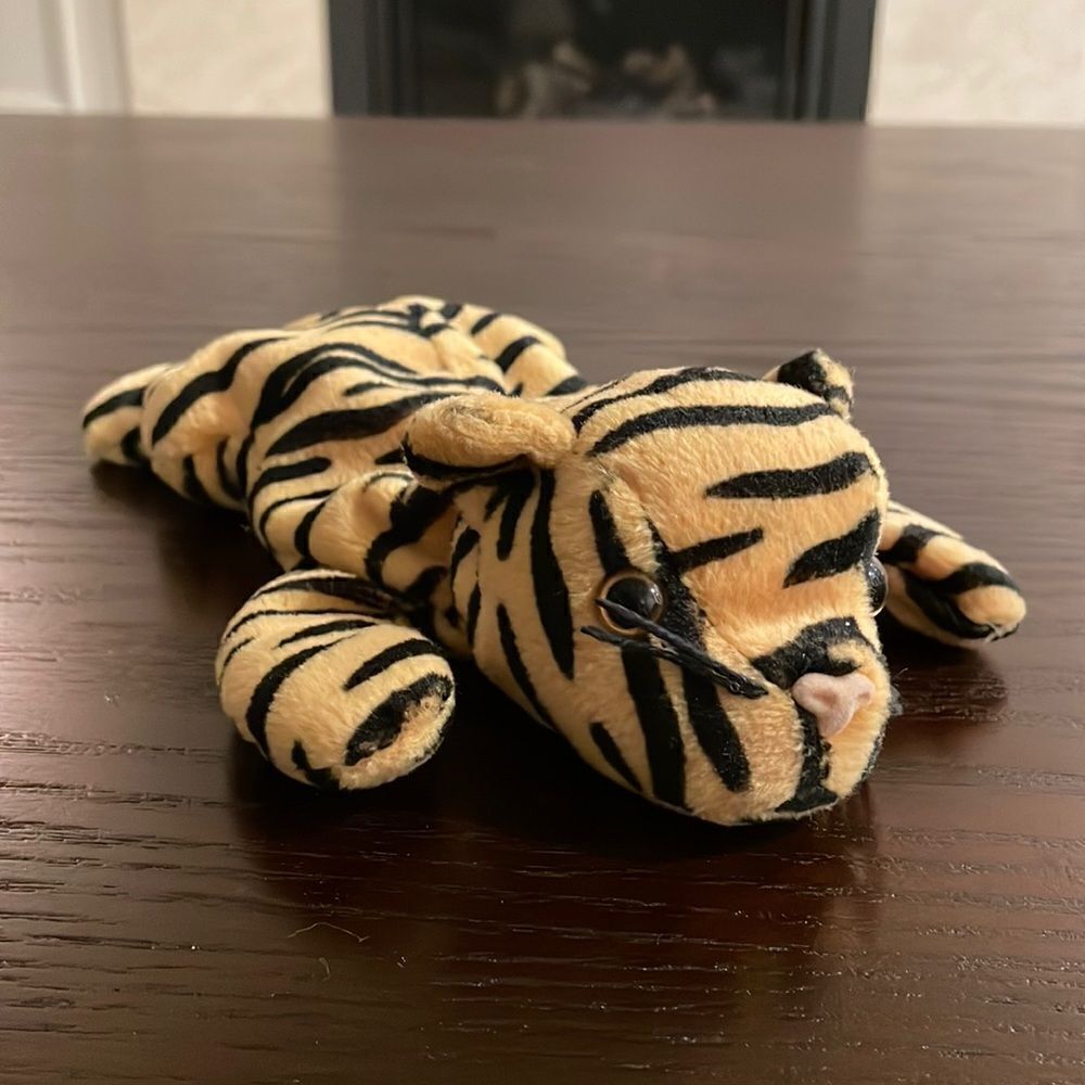 Vintage 1995 Stripes the Tiger PVC Pellets Excellent Condition w Tush Tag 9”